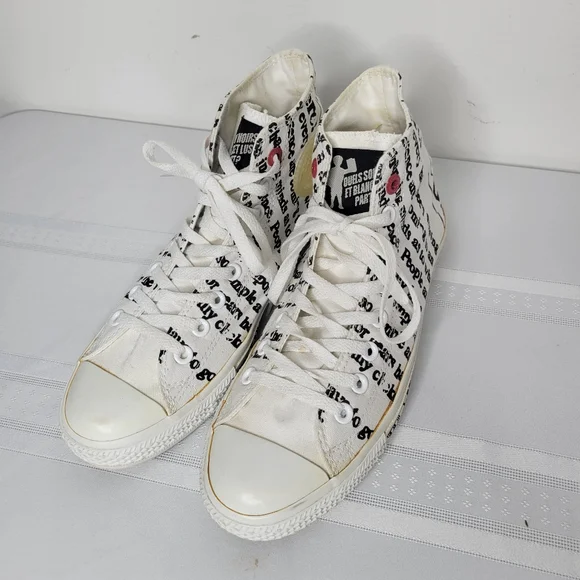 Converse Product RED Lupe Fiasco Chuck Taylor High RARE Sneakers Men s Sz 7.5